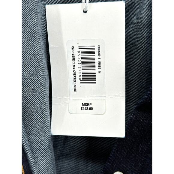 Frame Cashmere Denim Oversized Shirt Medium - Picture 11 of 11